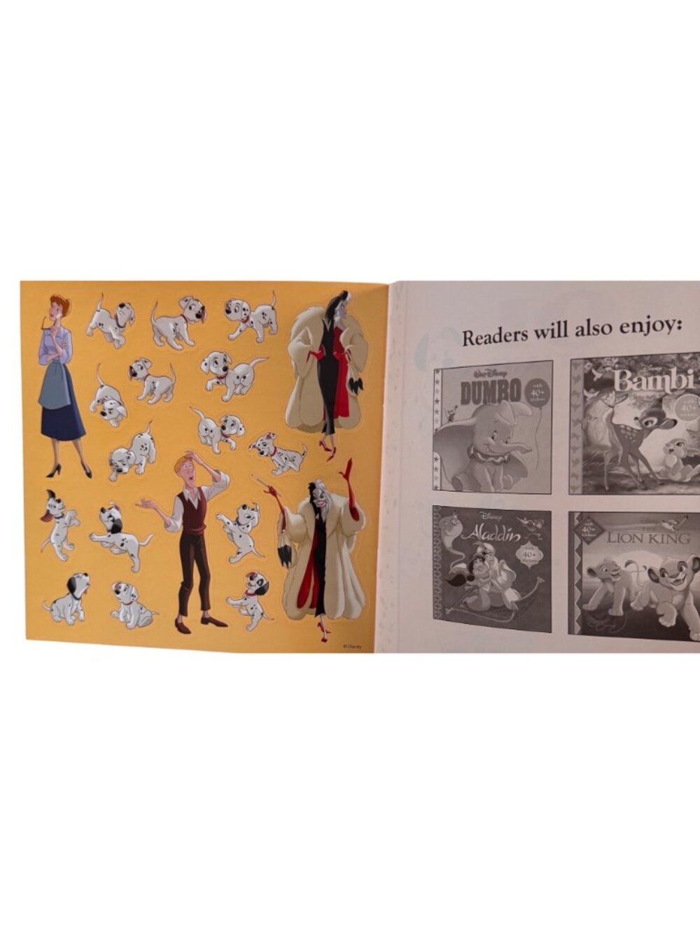 Disney Sticker Storybook Minnie Dalmatian Pluto Aladdin 40+ Stickers Lot of 7 - Picture 11 of 16